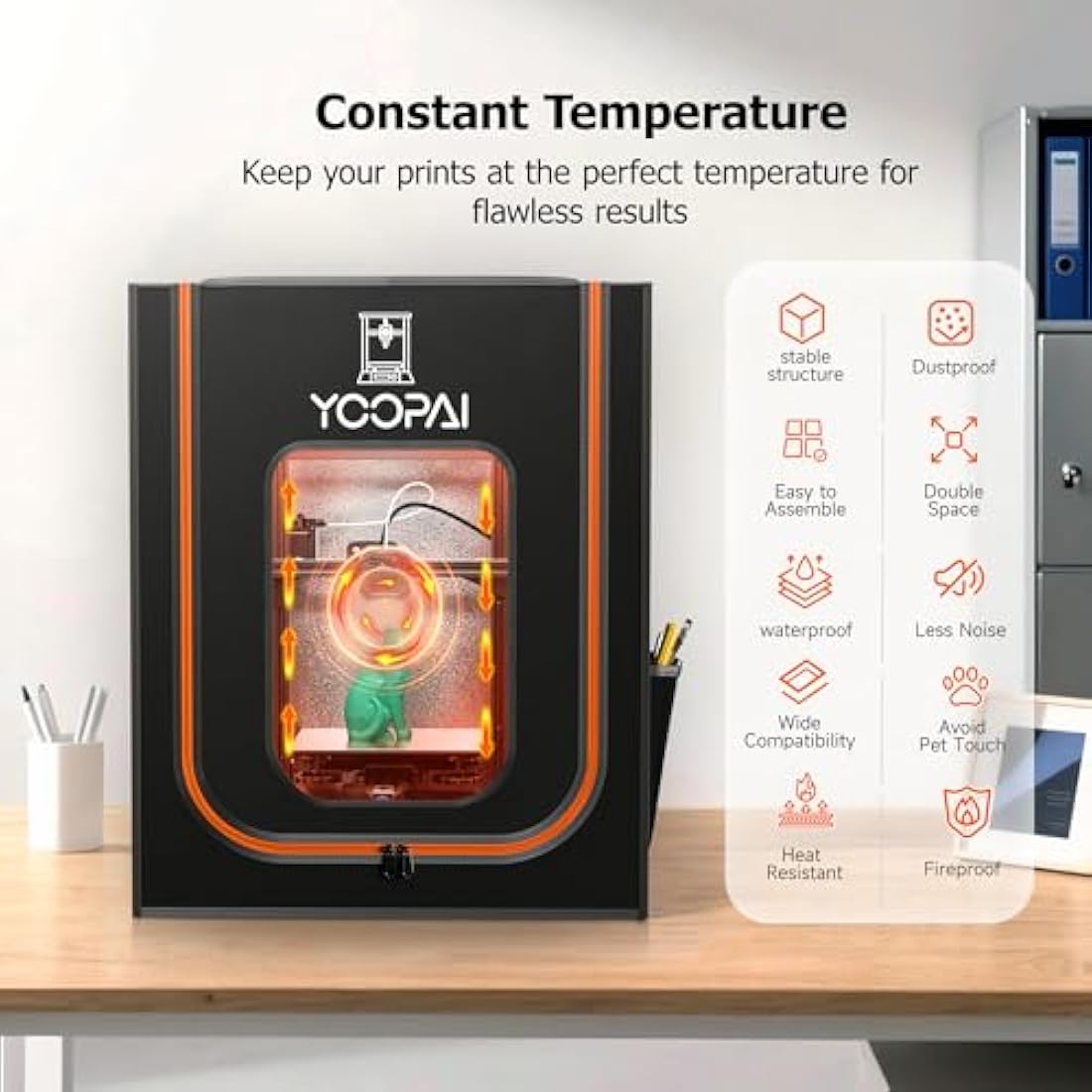 3D Printer Enclosure – Fireproof Dustproof Tent with LED Light