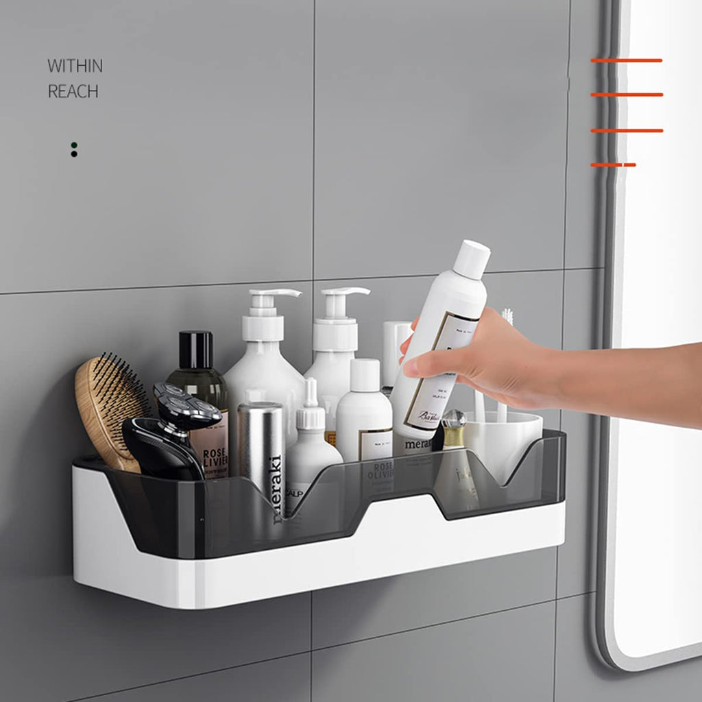 PIGPIGFLY Shower Shelf no Drilling, Plastic Bathroom Shelf, Shower Organiser, Organizer Basket for Shower, Bathroom Shelves, Bathroom Accessory - image 4