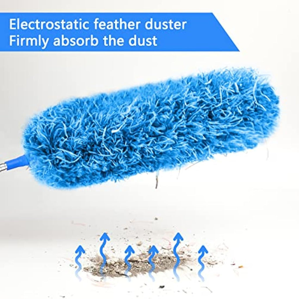 ENJSD Microfiber Feather Duster – 100 Inch Extendable Telescopic Pole