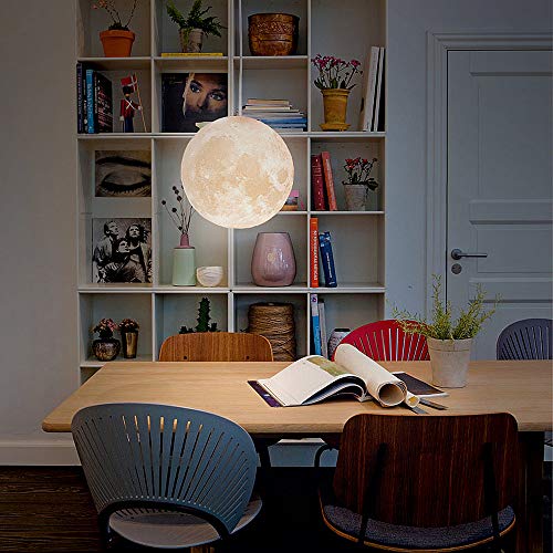 Jolof Store 3D Printed Moon Pendant Light – Modern Planet Ceiling Lamp
