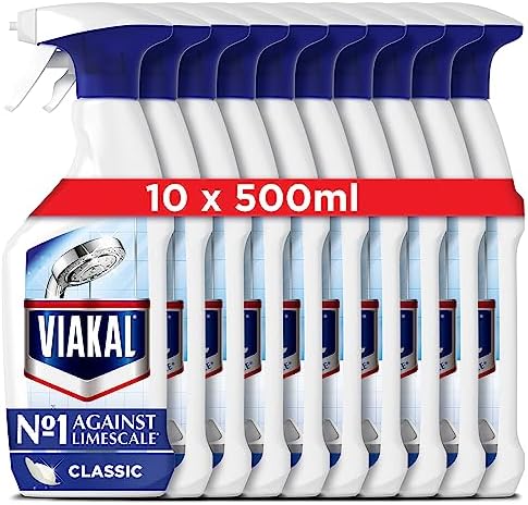 Viakal Limescale Remover Spray Classic | Bathroom Cleaner - 10 x 500ml