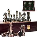 Jolof Store Luxury Metal Chess Set – Portable Folding Bronze Board Game