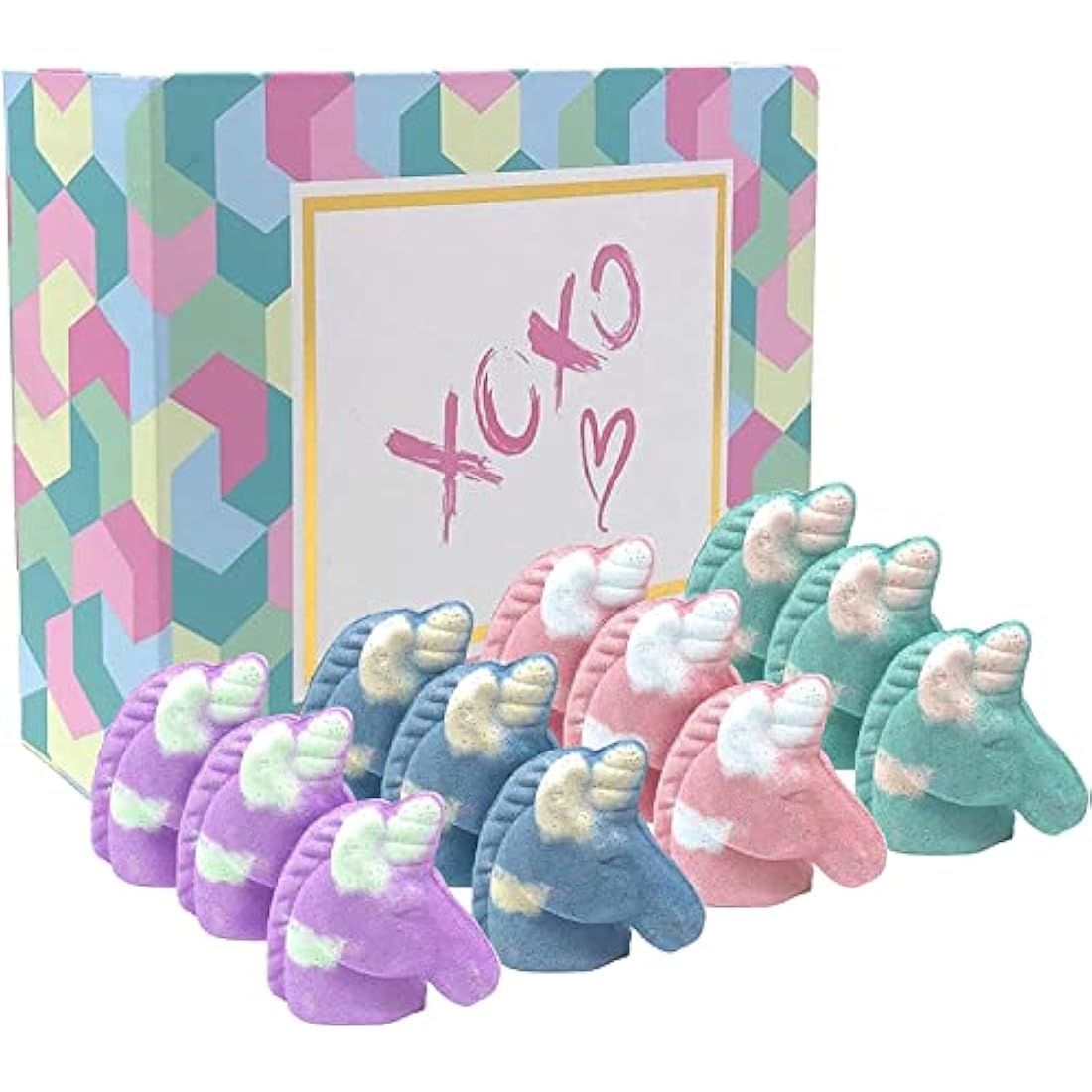 Jolof Store Unicorn Kids Bath Bombs – 12pc Glitter Gift Set with Shea Butter