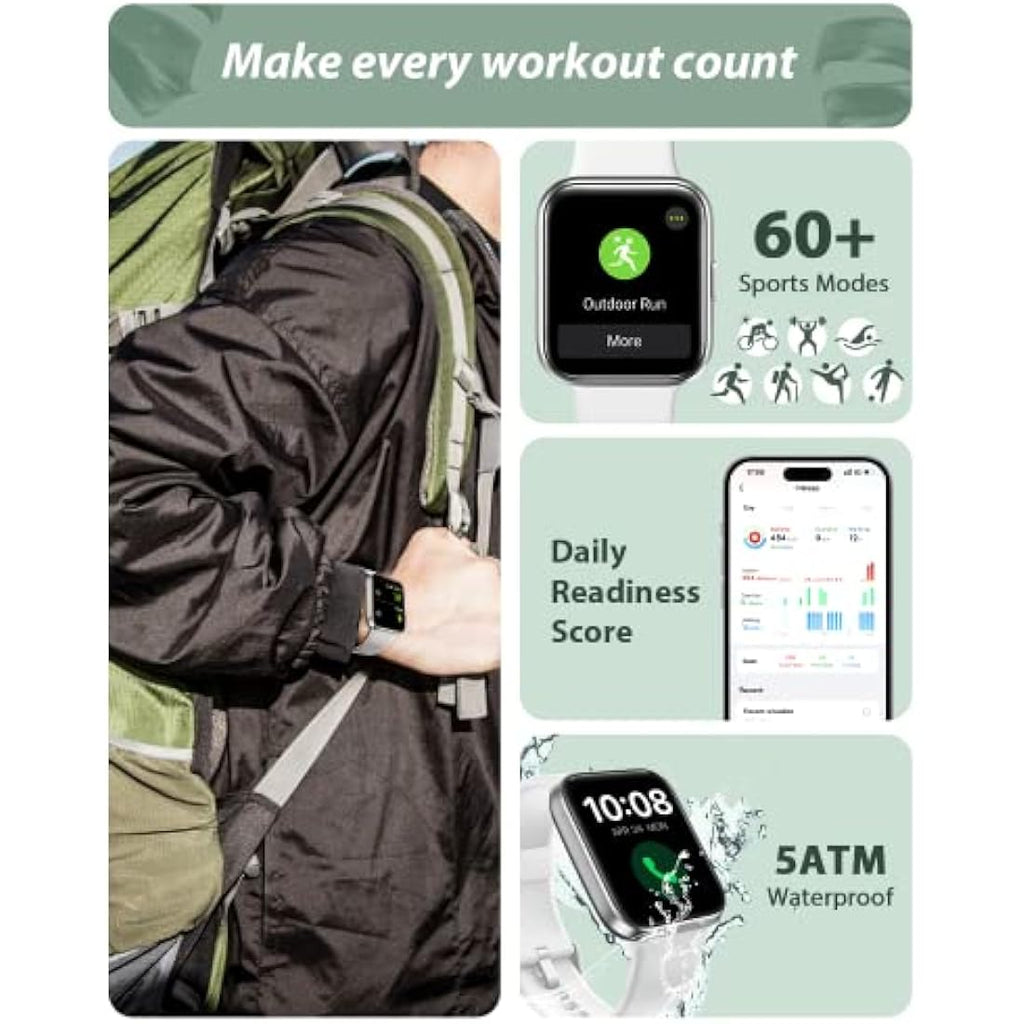 Women's Smart Watch – 1.8" Alexa & Bluetooth Call Fitness Tracker