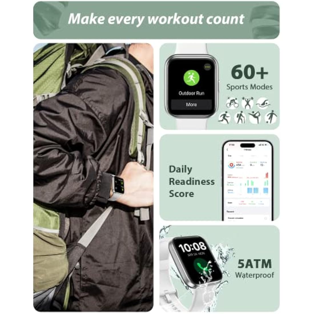 Women's Smart Watch – 1.8" Alexa & Bluetooth Call Fitness Tracker