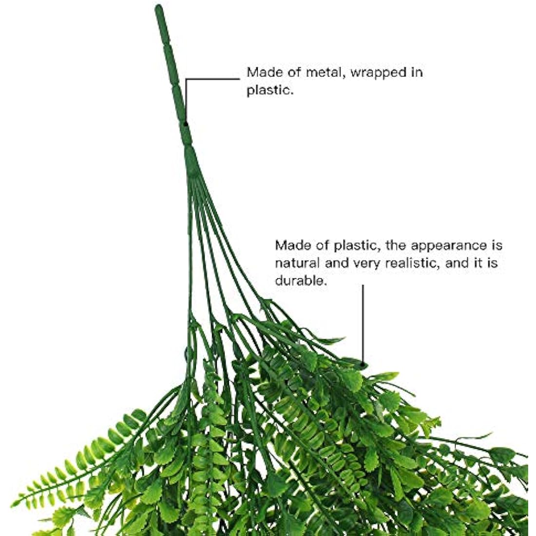 Jolof Store 2-Piece Artificial Hanging Ferns – 80cm Fake Ivy Vines