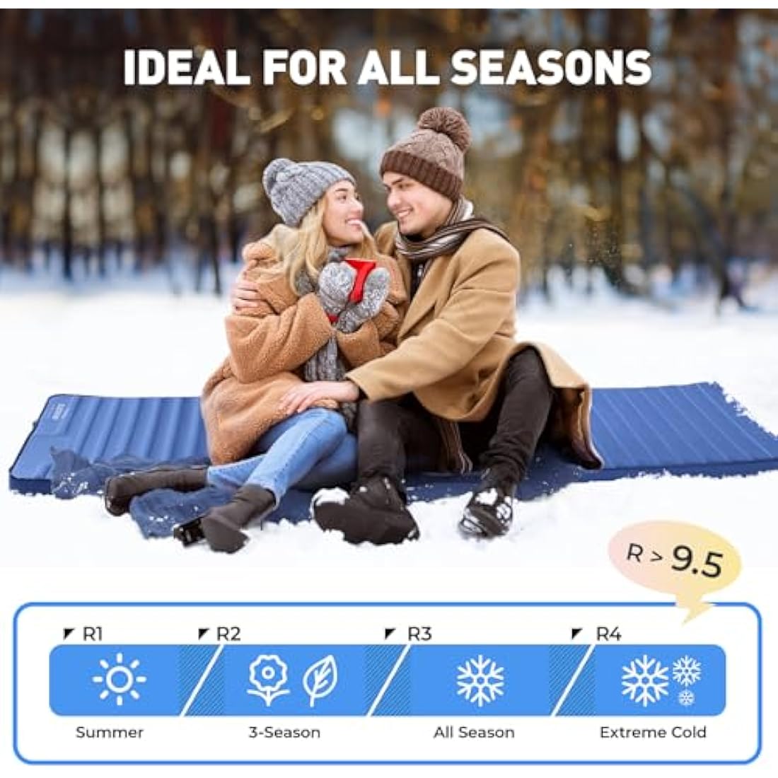 Elegear Self-Inflating Memory Foam Camping Mat with Built-in Foot Pump