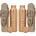 Craft Trade Pure Copper Water Bottle Set - 1L Leak Proof Ayurvedic Design