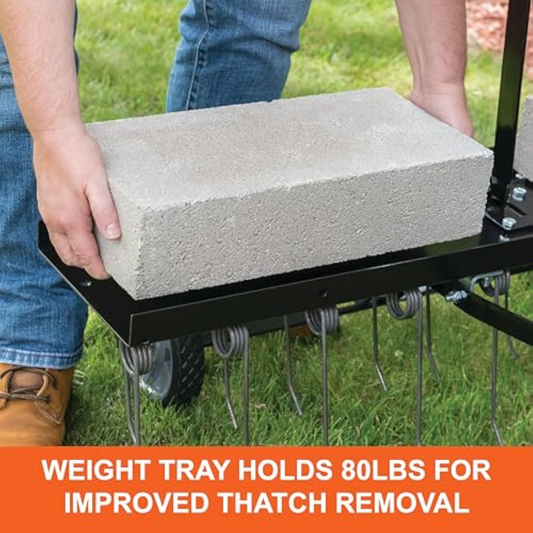 Agri-Fab 40-Inch Tine Dethatcher – 20 Spring Tines & Universal Hitch