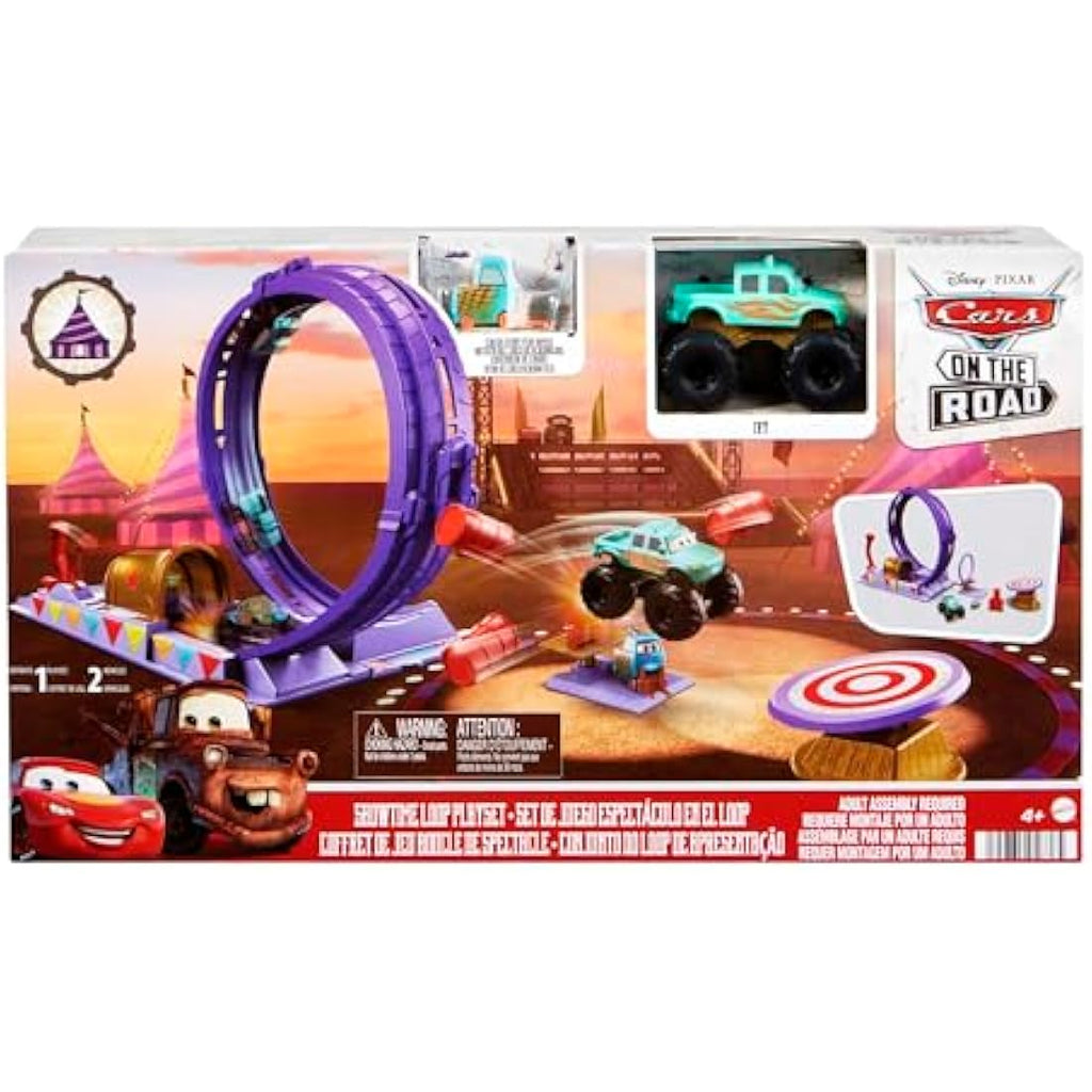 Disney Pixar Cars On The Road Showtime Loop Playset with Ivy Monster Truck