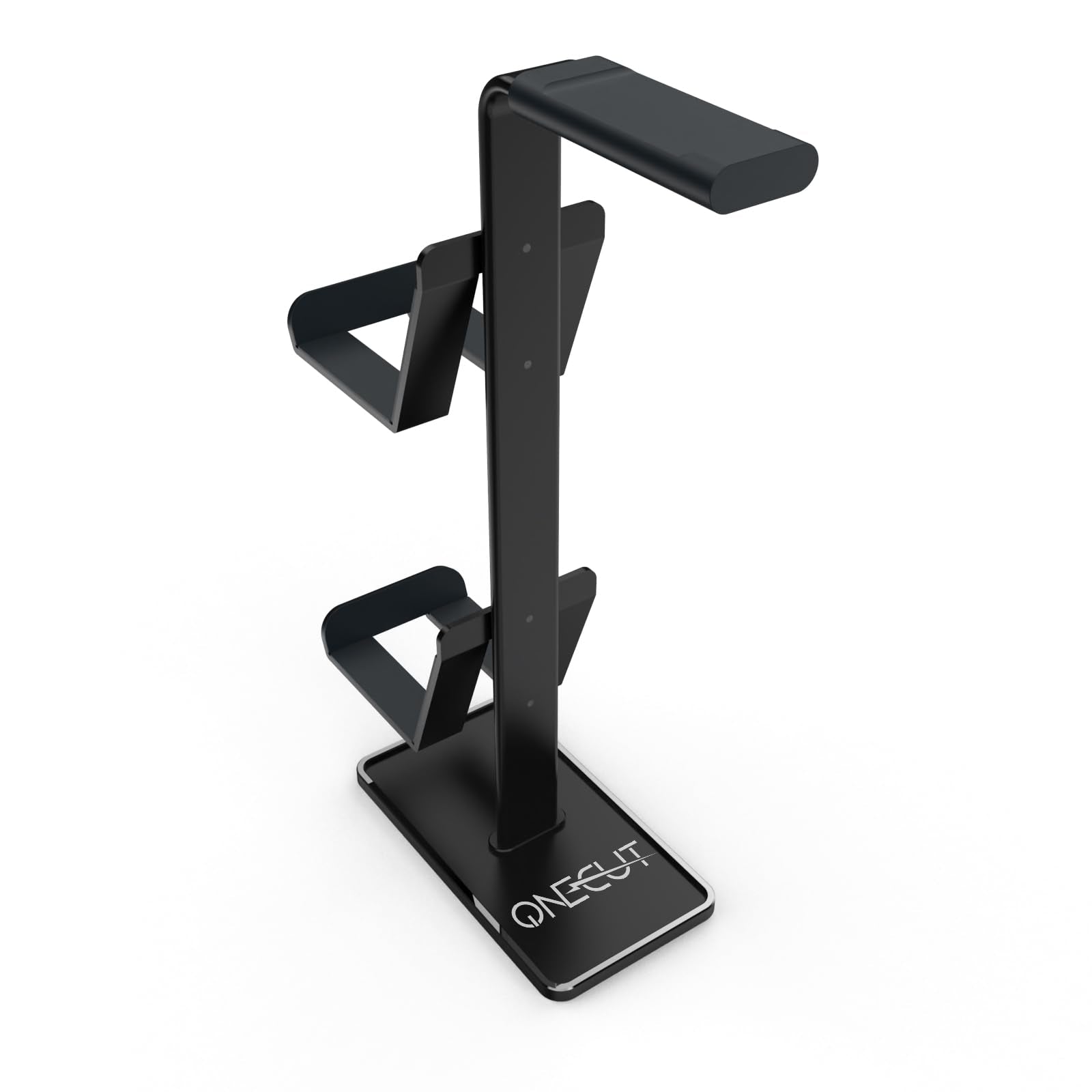 OneCut 3-in-1 Gaming Headset Stand and Dual Controller Holder – Black