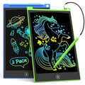 TECJOE 2-Pack LCD Writing Tablet | 8.5 Inch Colorful Doodle Board for Kids