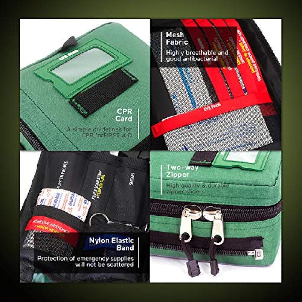 Jolof Store 255PCs First Aid Kit | Labeled Tactical Emergency Trauma Bag
