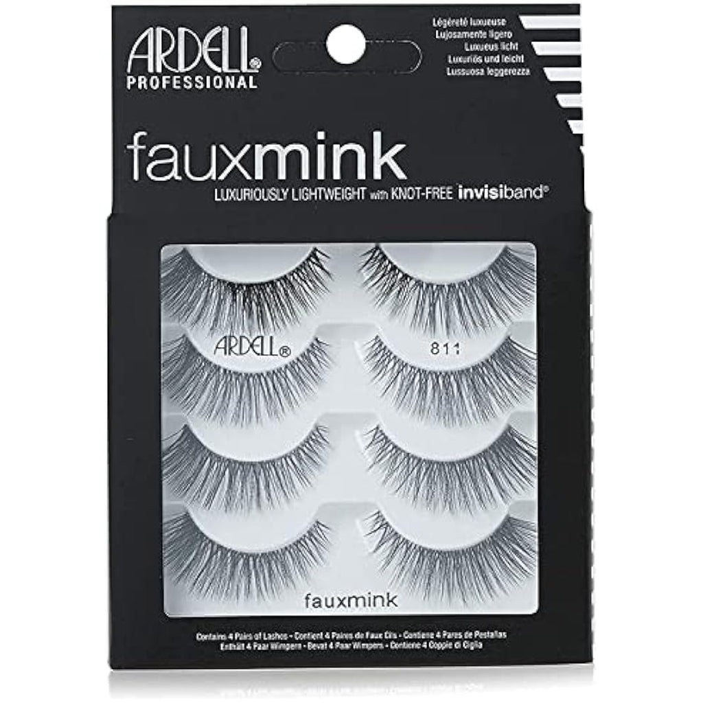 Ardell Faux Mink 811 False Lashes – Invisiband Volume Pack of 4