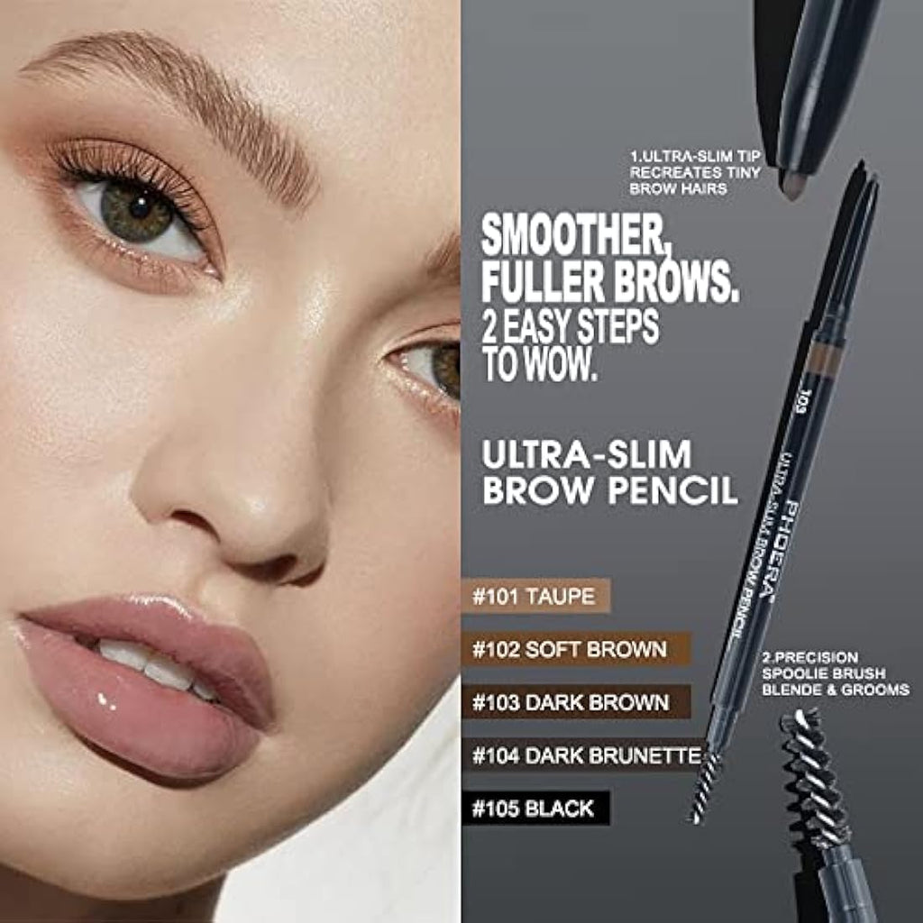 Waterproof Eyebrow Pencil – Ultra-Slim Retractable Taupe