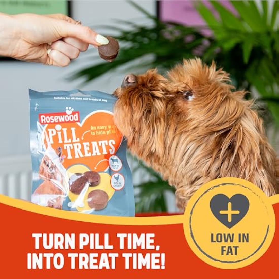 Rosewood Pill Treats for Dogs – Chicken & Beef Soft Pill Pockets (12 Pack)