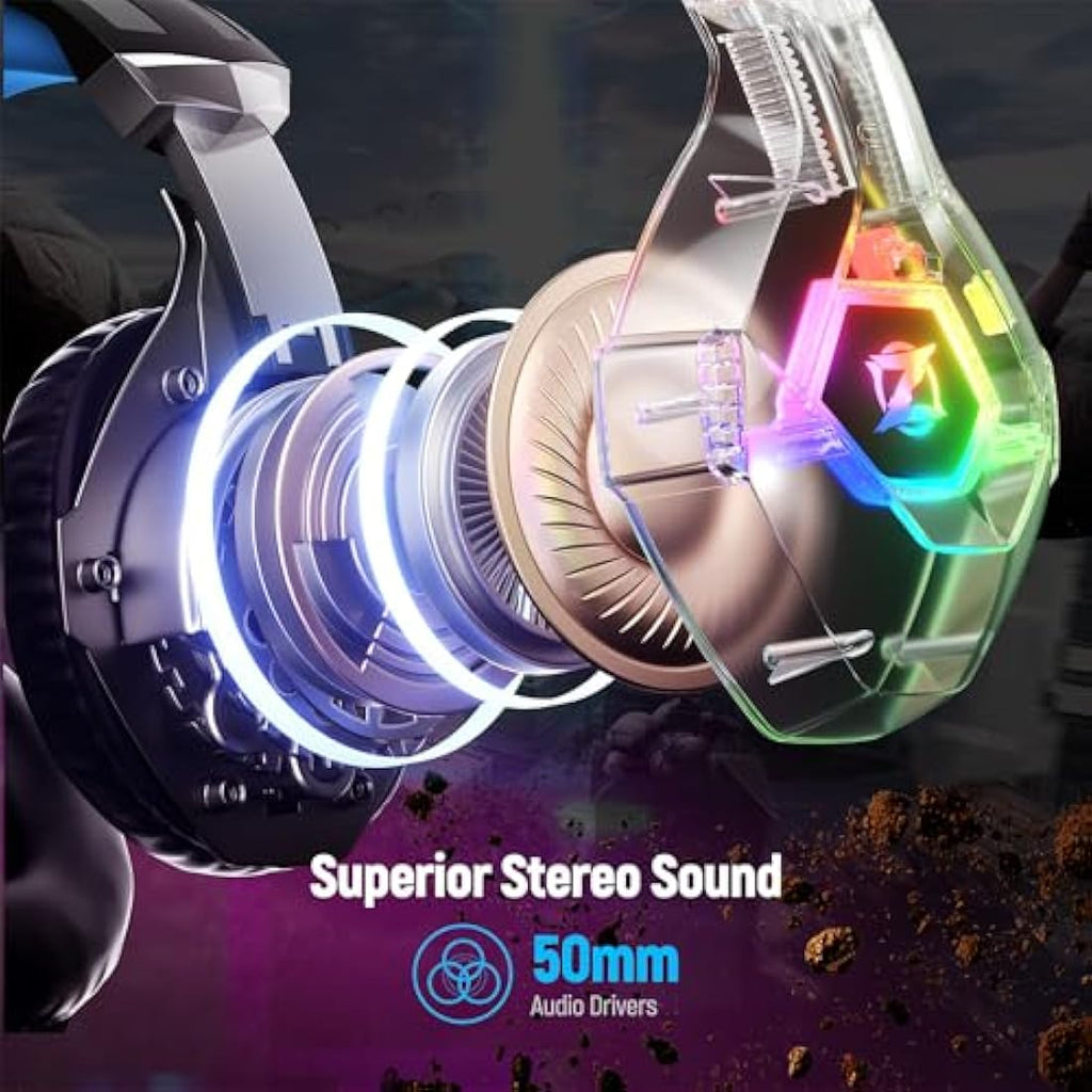 Jolof Store Gaming Headset – RGB Stereo Surround Sound Headphones