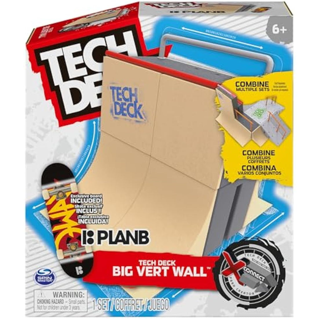 Tech Deck Big Vert Wall X-Connect Park Creator Ramp Set with Fingerboard