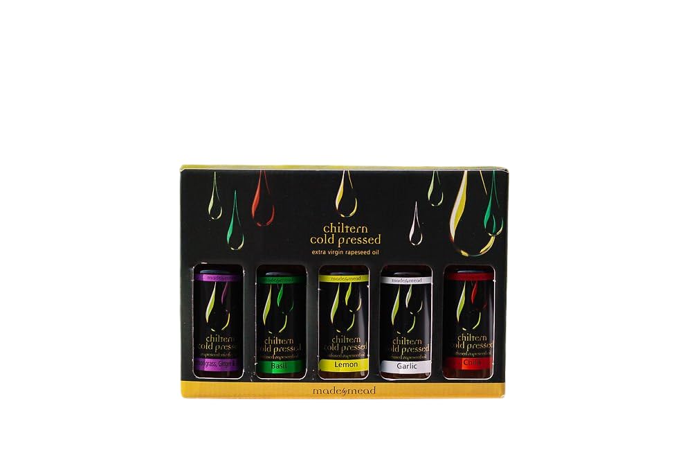 Chiltern Cold Pressed Rapeseed Oil Gift Set - 5 Infused Flavours x 100ml