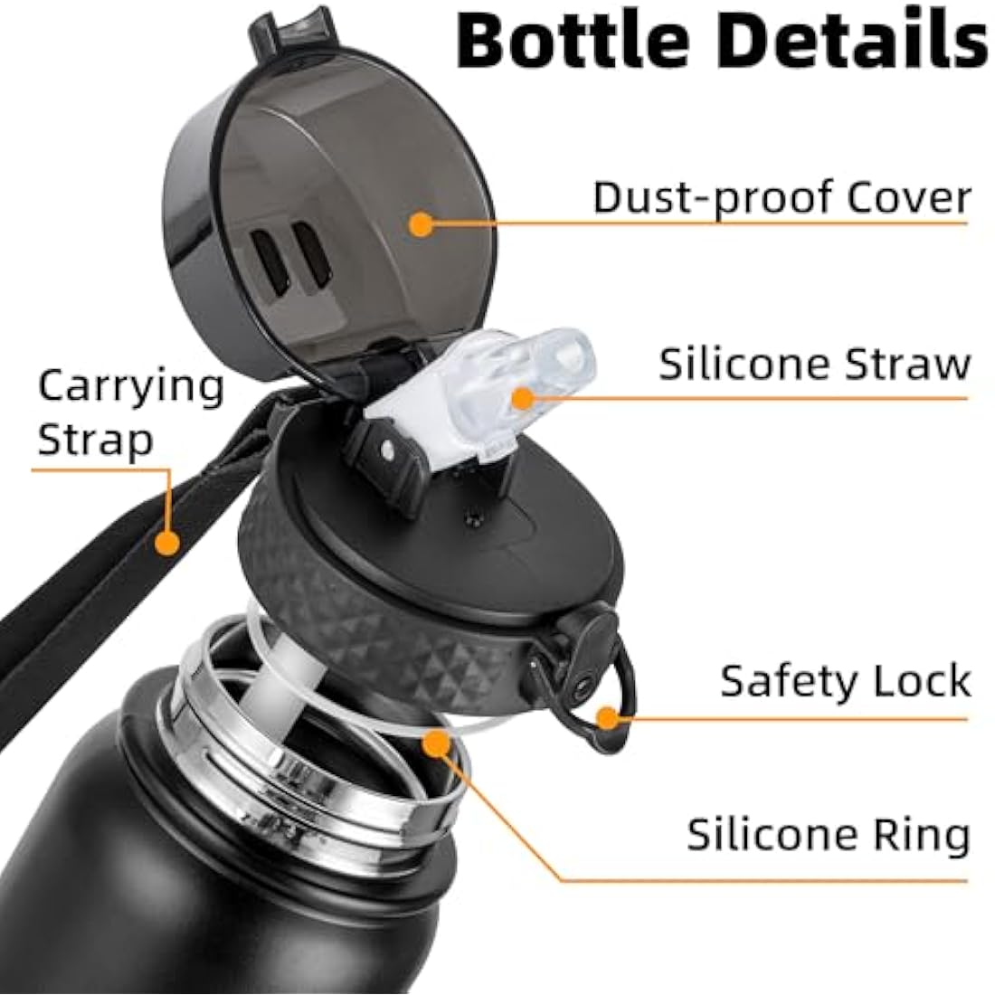 OLDLEY 1L Stainless Steel Water Bottle – Vacuum Insulated Leakproof Flask