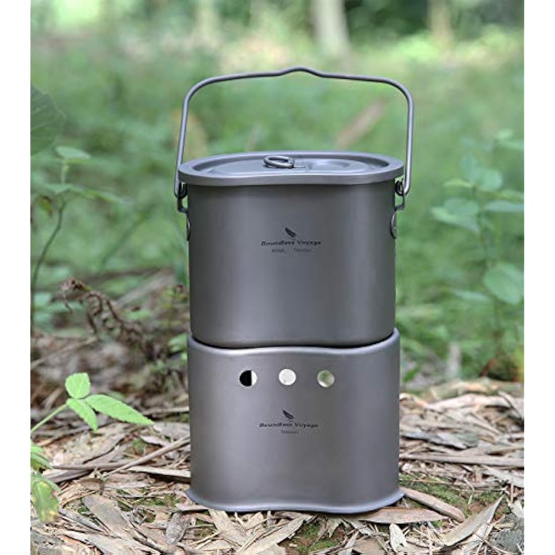 Boundless Voyage Titanium Wood Burning Stove | Ultralight 2-in-1 Camping Pot