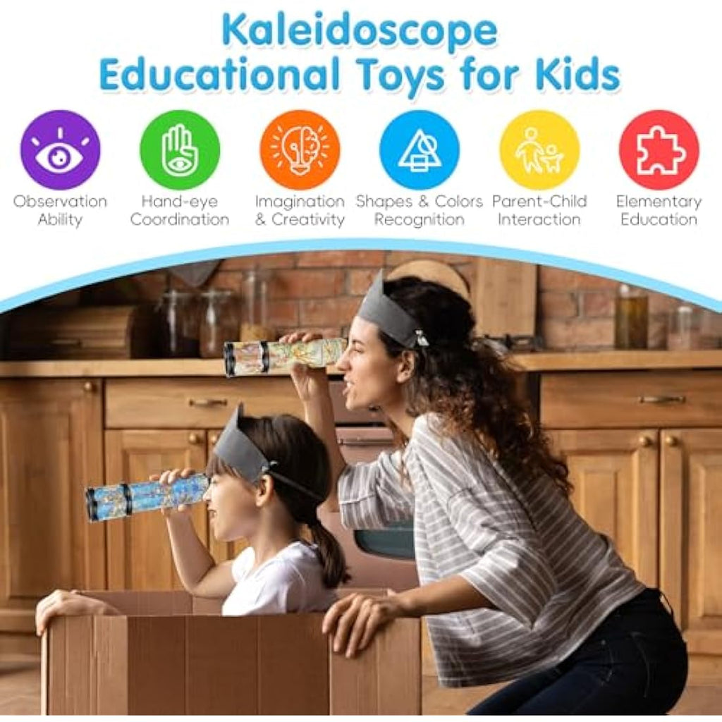 Jolof Store 20cm Kaleidoscope Toy 2-Pack – Retro STEM Optical Toy