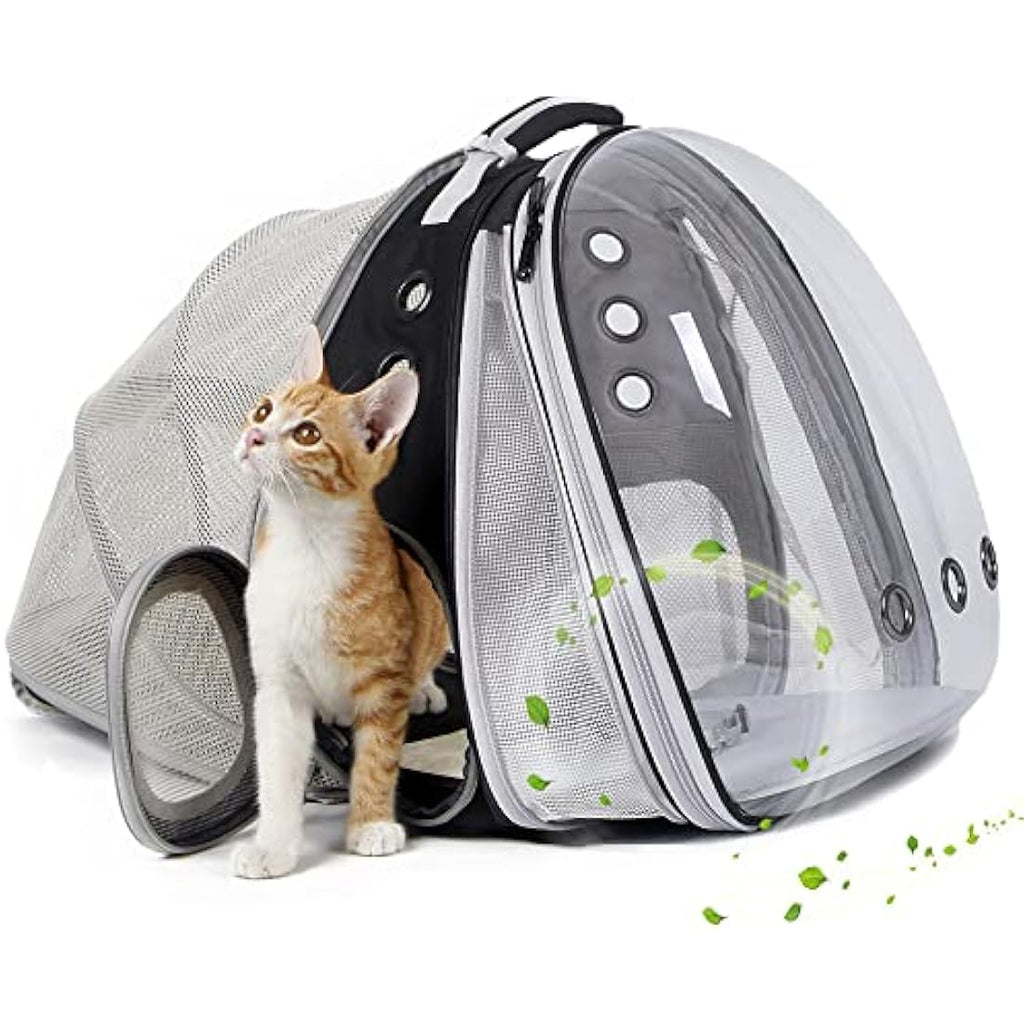 Interfashioner Expandable Cat Backpack Carrier | Dual Extension for Large Cats