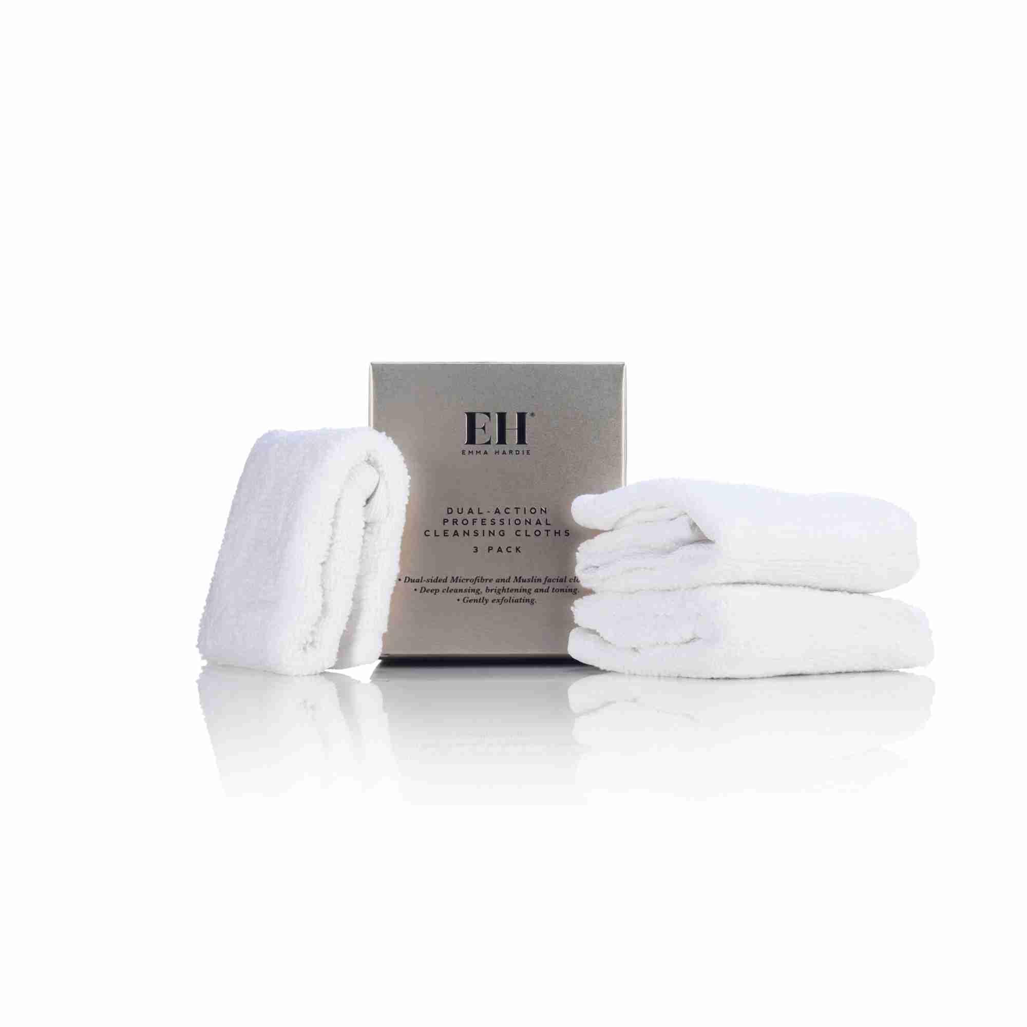 Emma Hardie Dual Action Microfibre & Muslin Cleansing Cloths - 3 Pack
