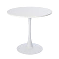 MEUBLE COSY Round Scandinavian Dining Table - White MDF - 80x80cm