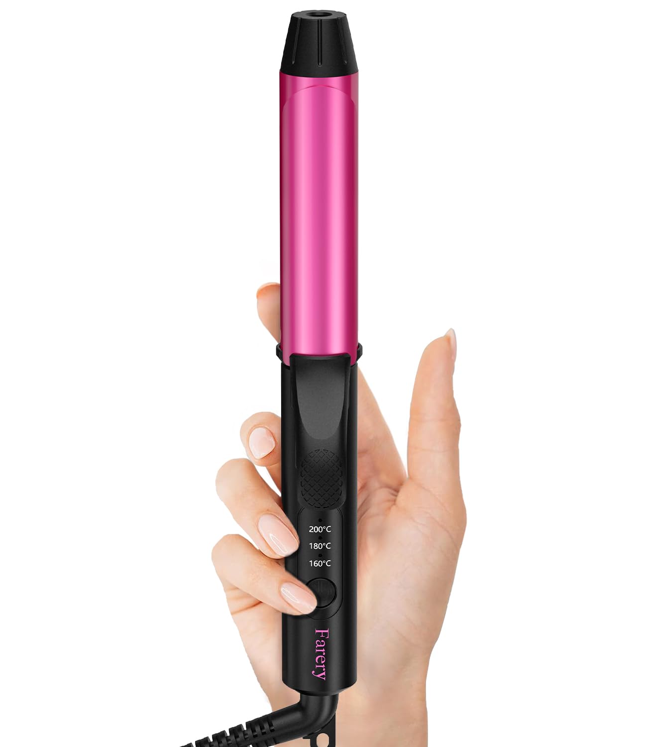 Farery 25mm Mini Ceramic Curling Iron – Dual Voltage Travel Hair Wand
