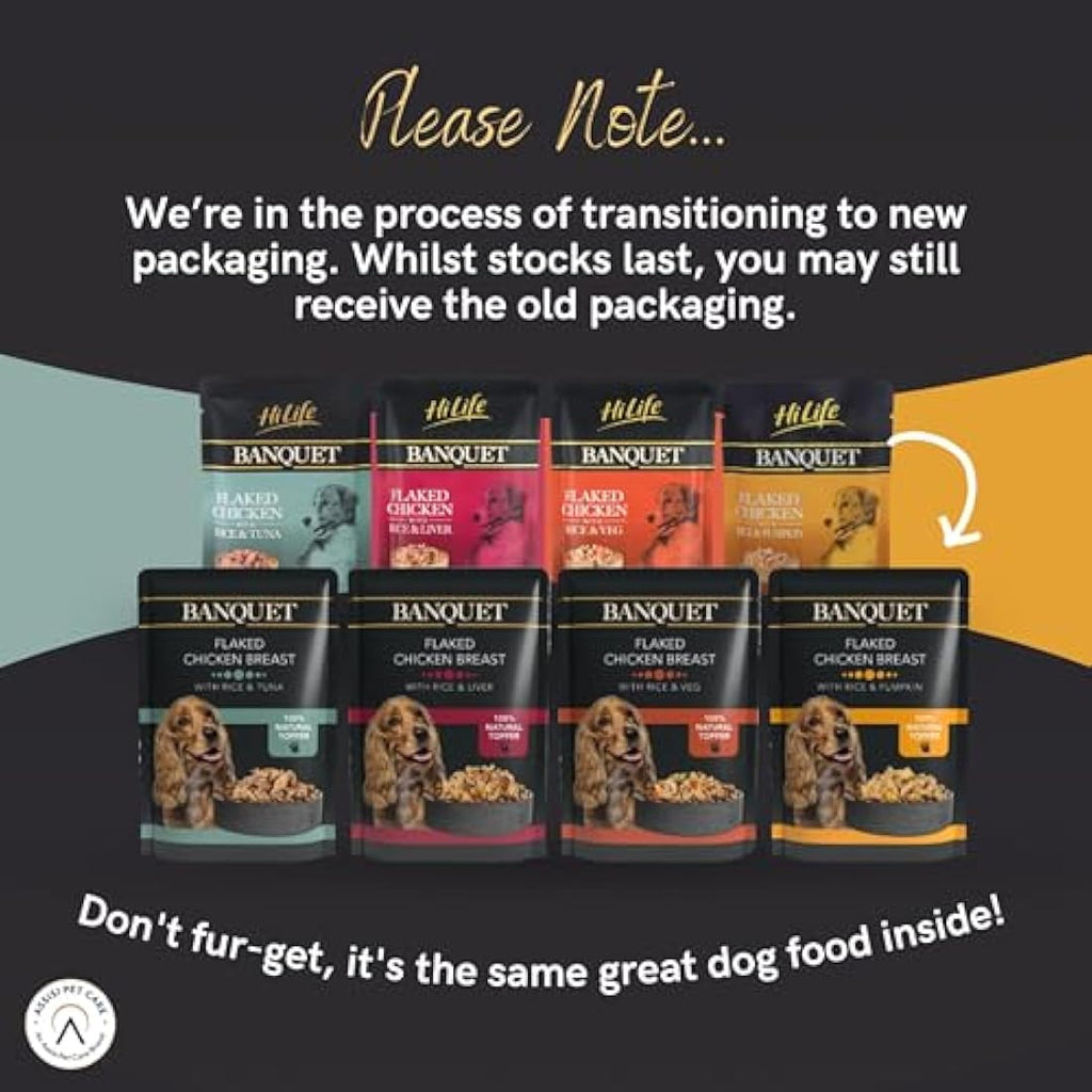 HiLife Banquet Natural Wet Dog Food - Chicken & Liver - 15 x 100g