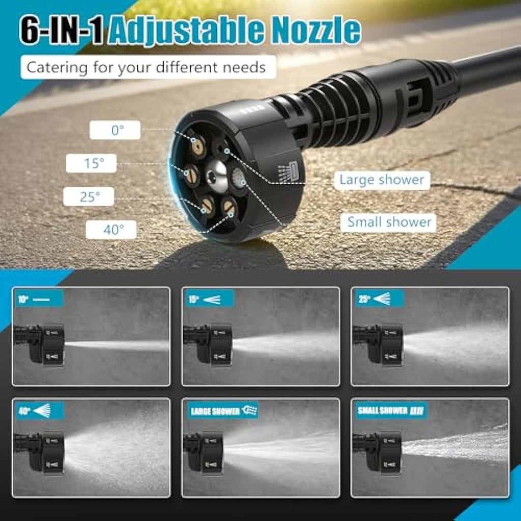 Cordless Pressure Washer | 21V Portable Jet Wash with 2 Batteries