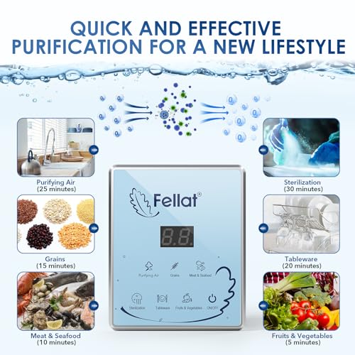 FELLAT 600mg/h Portable Ozone Generator | Multipurpose Water & Air Purifier