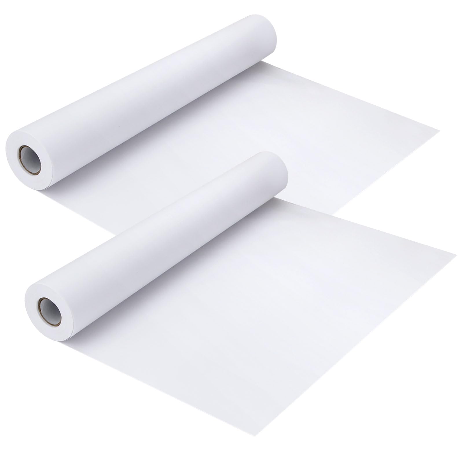 LOLYSIC White Drawing Paper Rolls | 2-Pack 44cm x 25m Easel Paper for Kids