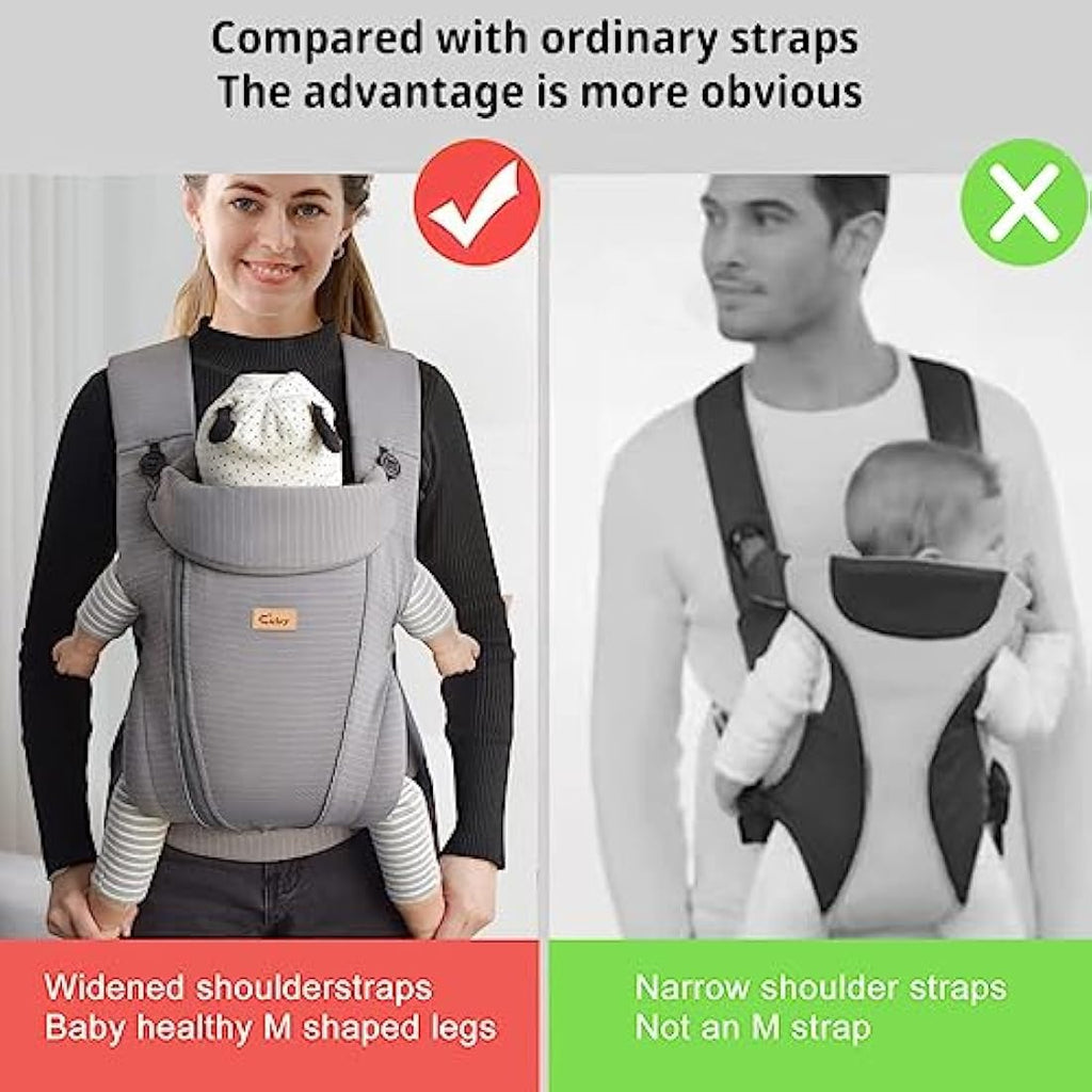 CUBY Breathable Mesh Baby Carrier – Ergonomic Newborn to Toddler Wrap