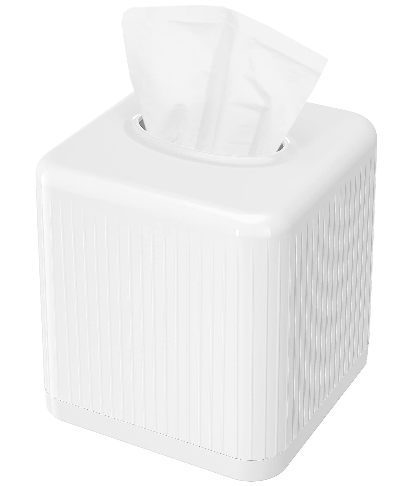 Livelab Square Tissue Box Cover – Modern Plastic Facial Tissue Holder