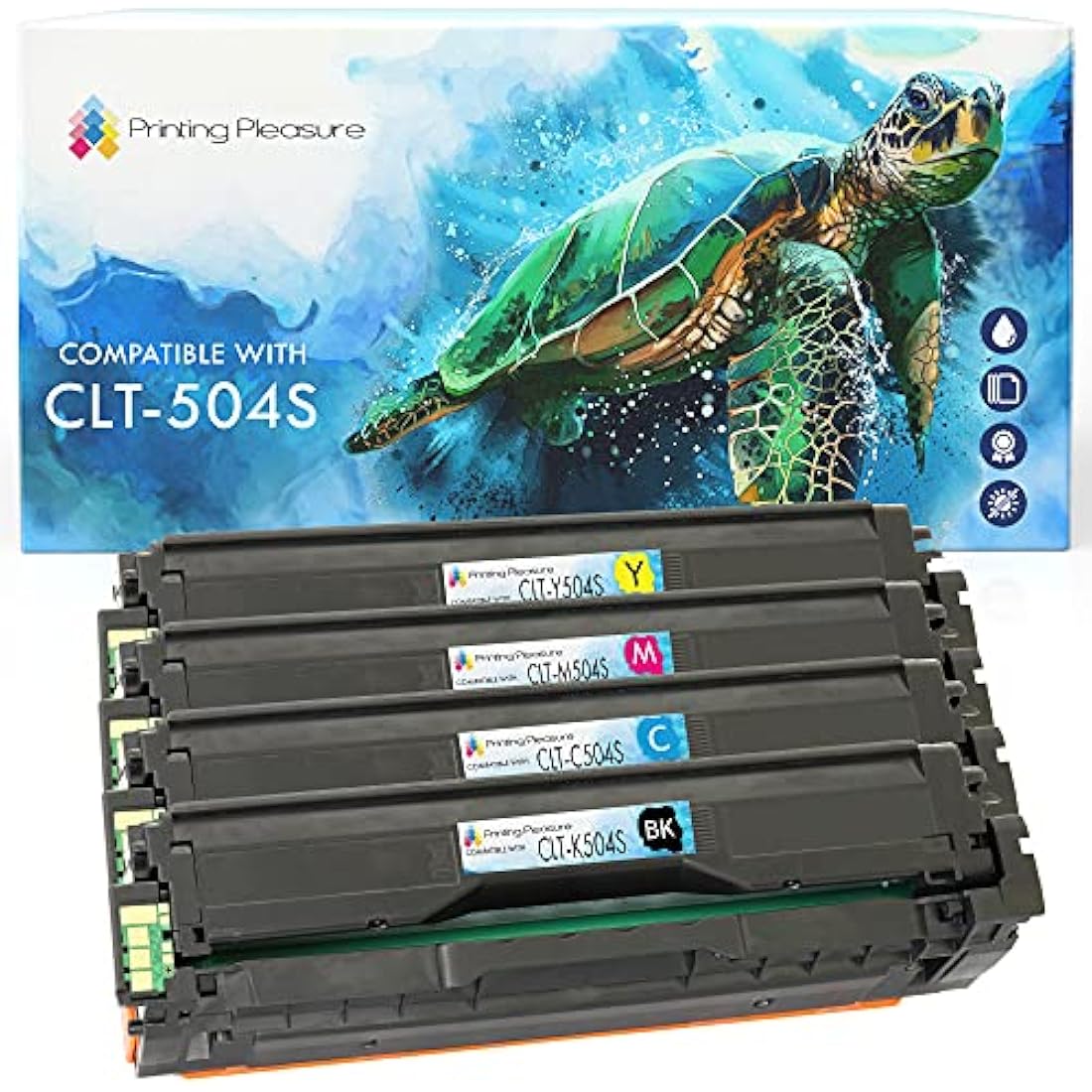 Printing Pleasure Compatible Toner for Samsung CLP-415 CLX-4195 | 4-Pack