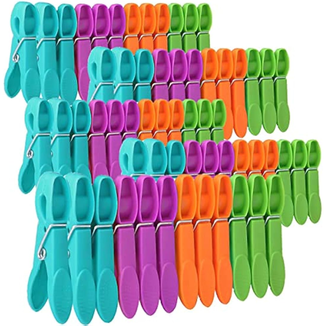 60 Pack Non-Slip Clothes Pegs – Durable Plastic Laundry Clips