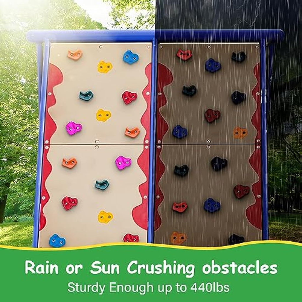 Trymaker Rock Climbing Holds - Indoor and Outdoor Kids Climbing Set