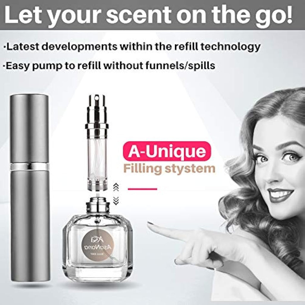 AsaNana Refillable Perfume Atomiser – 5ml Leakproof Travel Spray