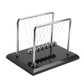 CERROPI 7 Ball Newton's Cradle - 11 Inch Physics Desk Toy, Marble Base