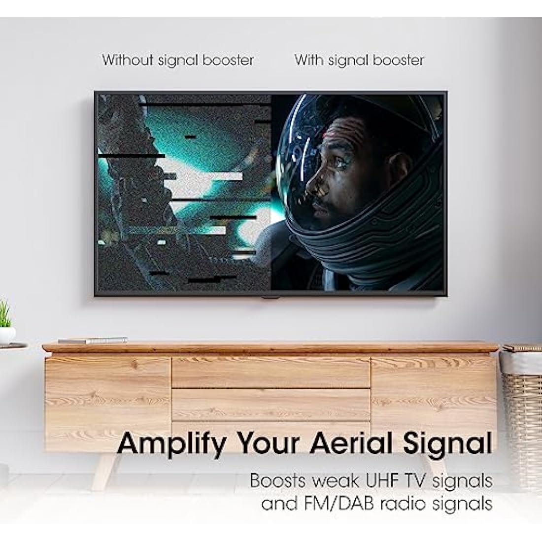 SLx 6-Way TV Signal Booster | Aerial Amplifier with 4G/5G Filter & Coax