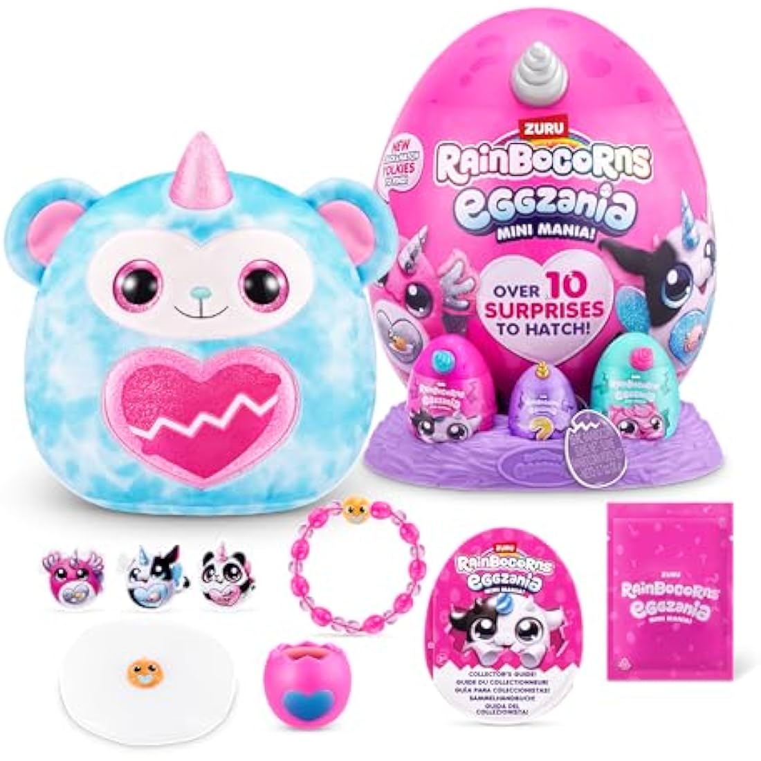 Rainbocorns Eggzania Mini Mania Monkey Plush Toy - 10 Surprises