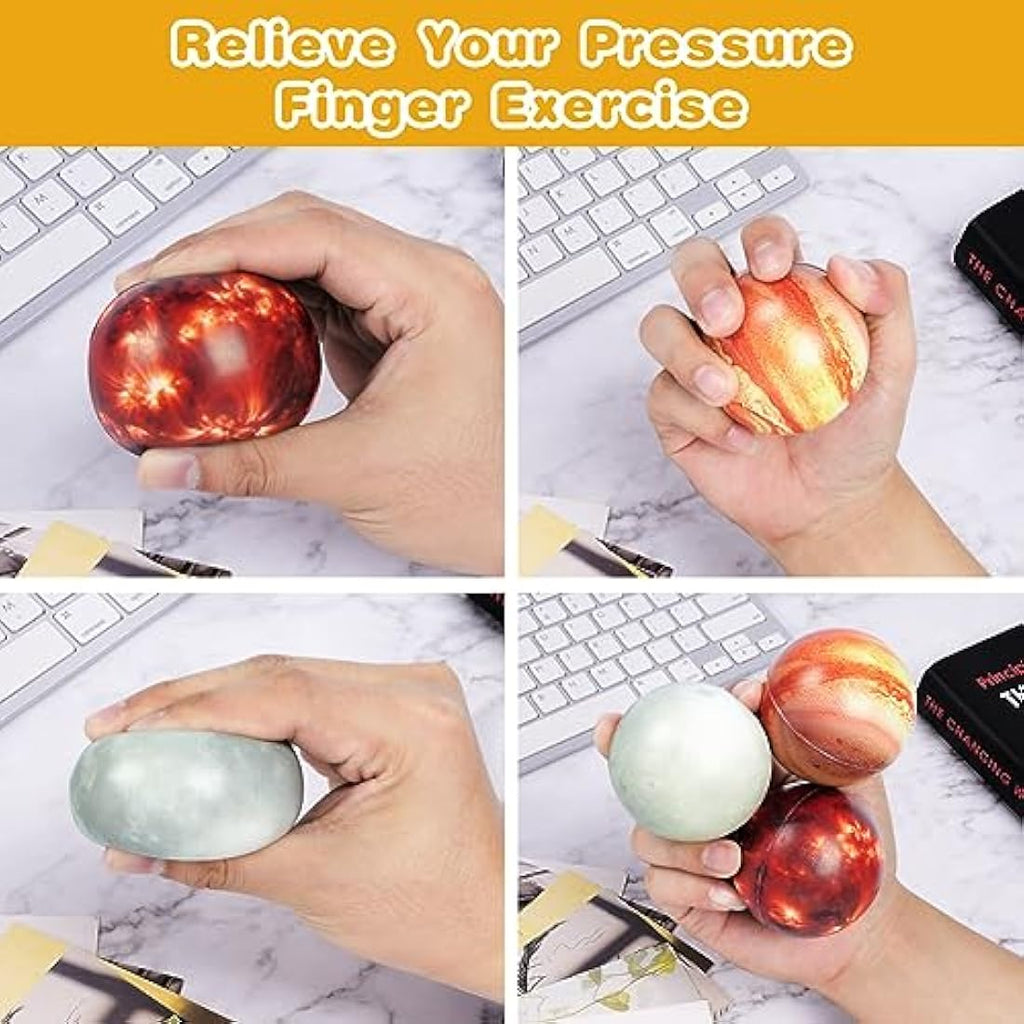 Squeeze Stress Balls – 12pc Planet Sensory Fidget Toys