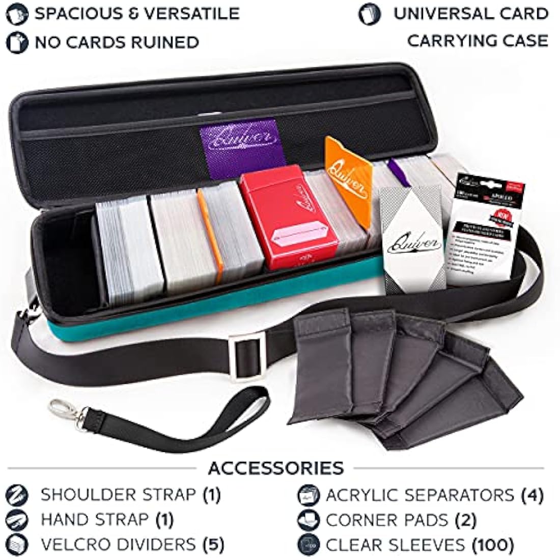 Quiver Time Teal Card Carrying Case – TCG Deck Box Holder for MTG