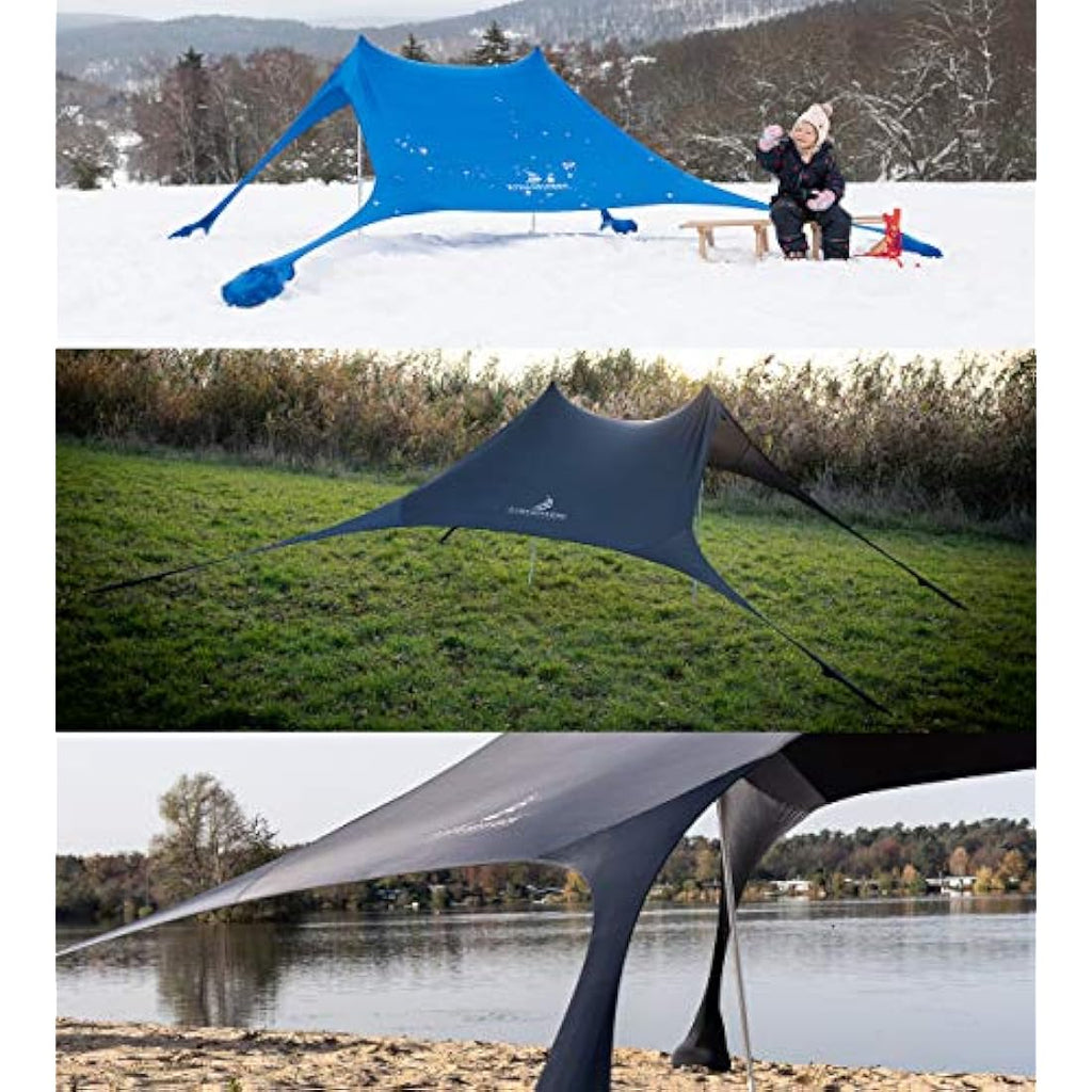 Lycra Beach Tent – Portable Sun Shade with Aluminium Poles