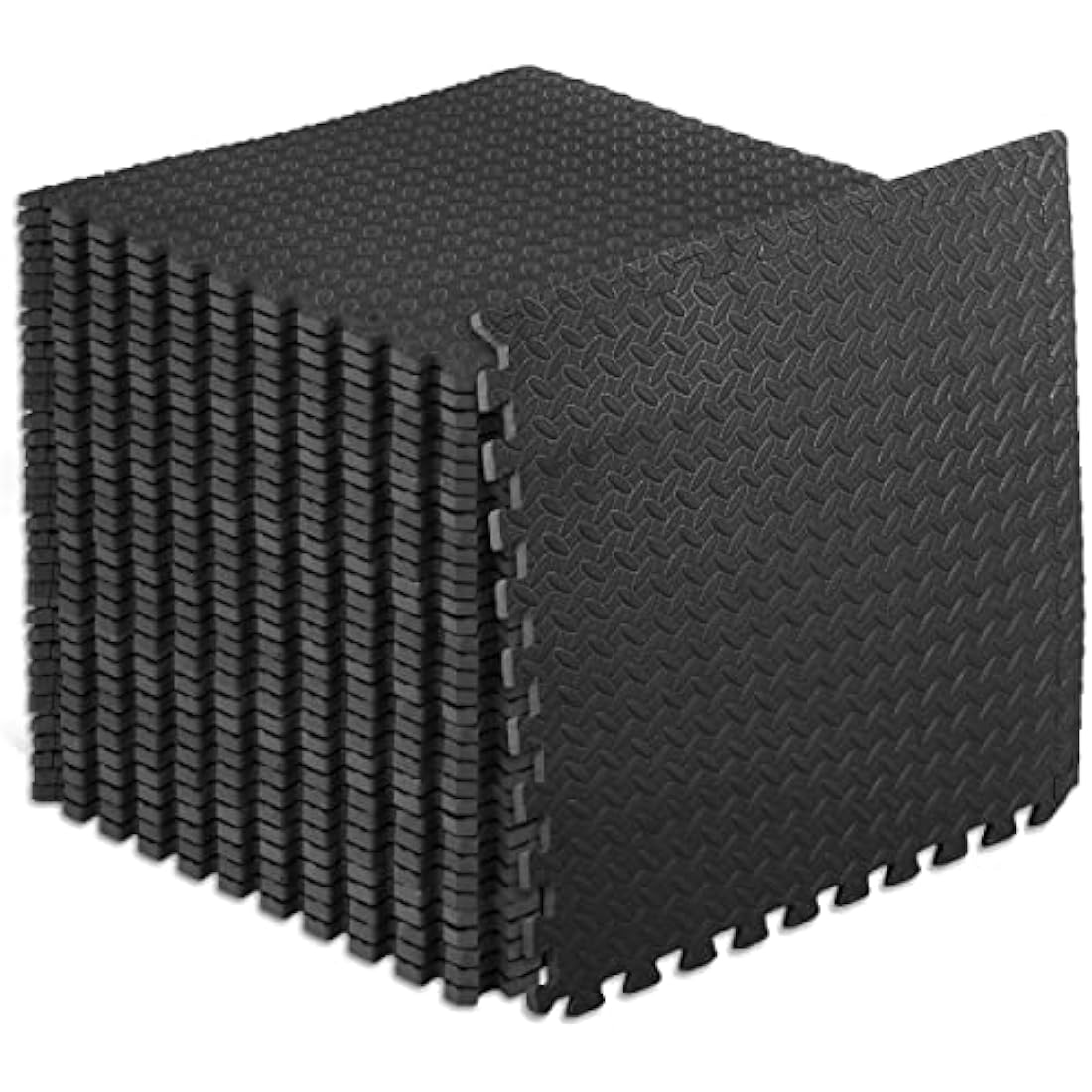 ProsourceFit Puzzle Exercise Mat | 1/2 Inch EVA Foam Floor Tiles | 144 Sq Ft
