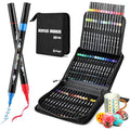 60 Colors Acrylic Paint Markers | Dual Tip Brush Pens