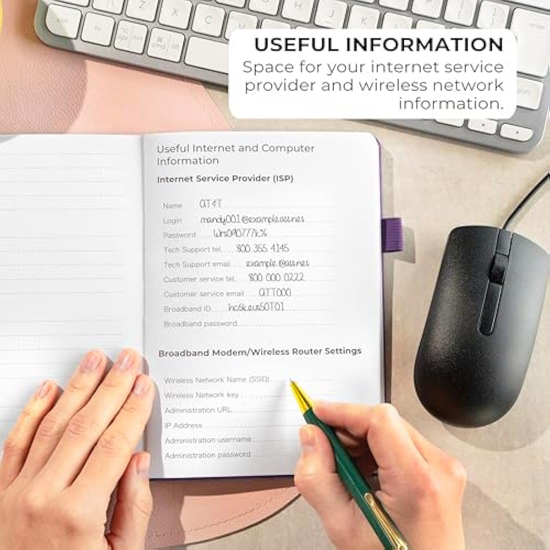 Password Book – Internet Address Logbook with Tabs, Purple