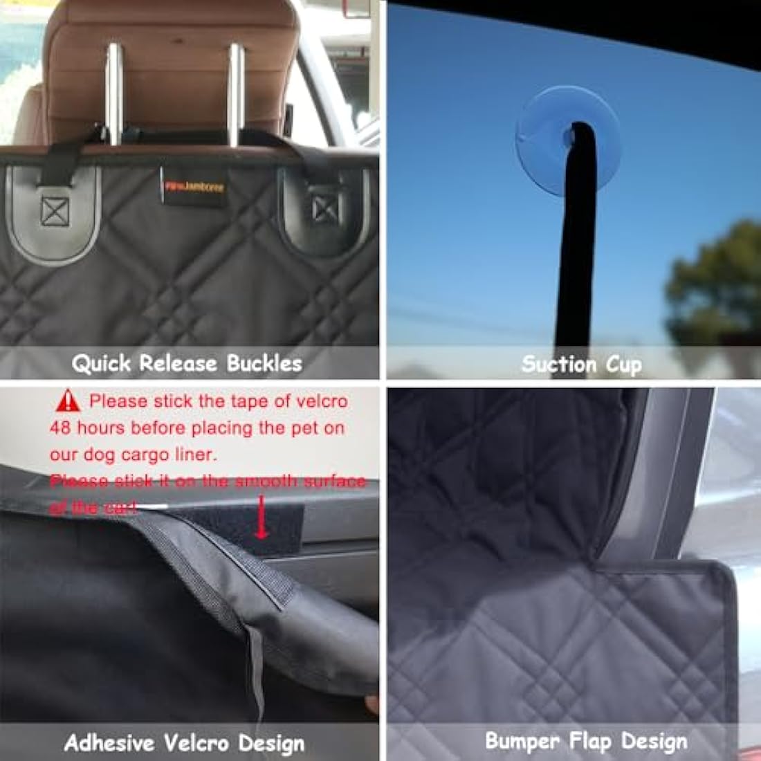 Paw Jamboree Dog Cargo Liner - Waterproof SUV Boot Protector, 201x134cm